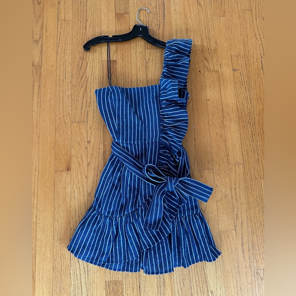 Alexis denim one shoulder dress